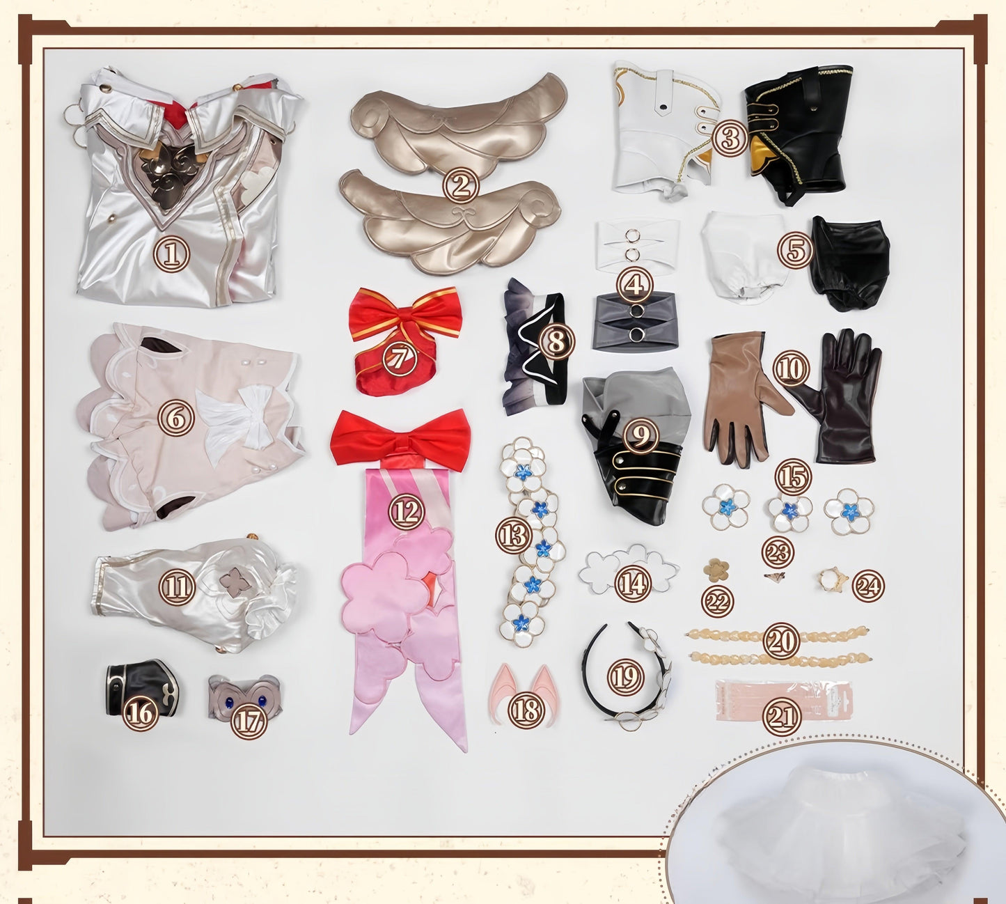 Monenjoy 崩壊スターレイル　トリビー 運命の三つ子　トリスビアス Tribios　翼付　コスプレ衣装　豪華生地　シューズカバー付＋Tribiosの3個セット髪飾り贈り - Monenjoy