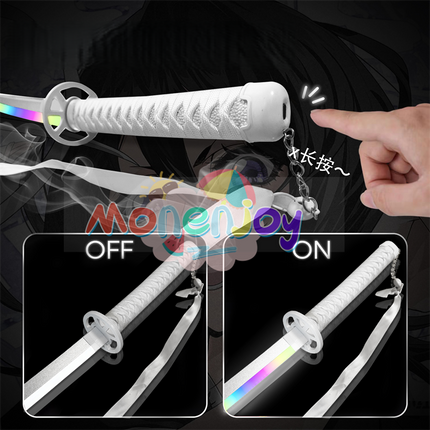Monenjoy　鬼滅の刃　日輪刀　時透 無一郎　104cm　光る刃　スモークバージョン 日の呼吸の剣士　8色カラーチェンジ 　コスプレ道具　武器モデル　おもちゃ