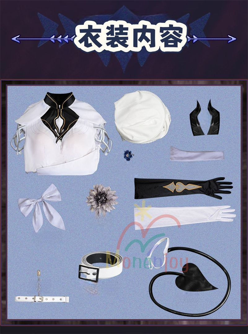 完売次第終了 SML納品　Monenjoy 崩壊スターレイル　コンスタンス　永火官邸　ダリア　コスプレ衣装　帽子付　天外衛星通信 　コスチューム　3d樹脂製パーツ ハロウィン