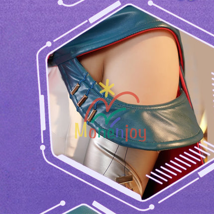 Monenjoy Genshin Impact Ineffa Cosplay Costume with Earphones, Hat, and Thigh Covers - Perfect Reproduction of the Nova's Powered Robot Girl, Halloween