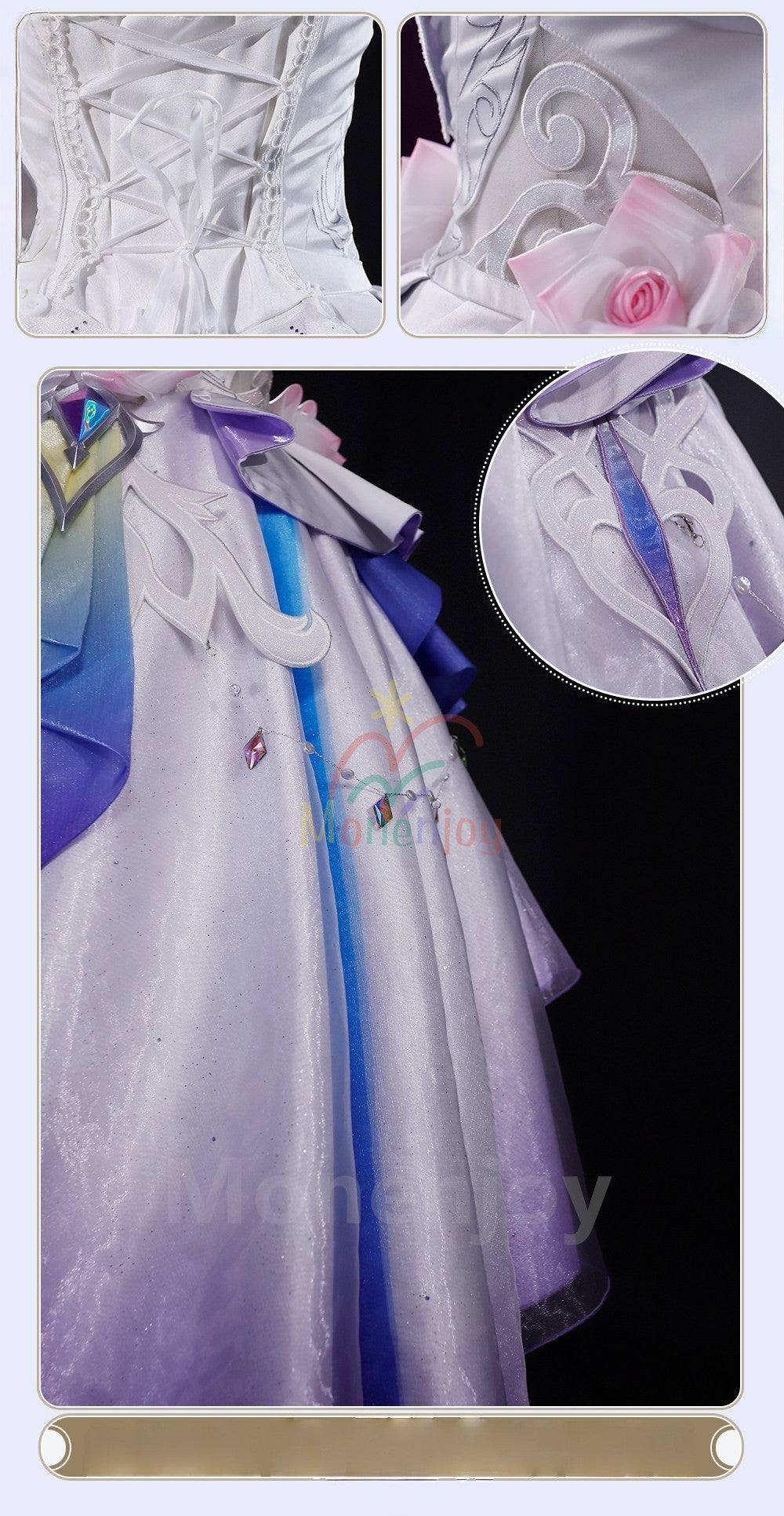 予約　Monenjoy 崩壊スターレイル　コスプレ　キュレネ　Cyrene 衣装　豪華　2.4m超ロング裾 　洋服　ワンピース　 1/3Delusion