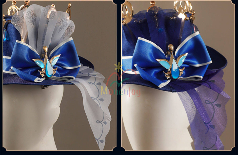 Monenjoy　原神　フリーナ　コスプレ衣装　Furina　初期衣装—伶優の戴冠式　コスチューム　金属製パーツ MONENJOY