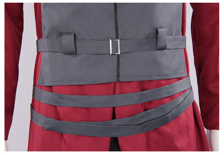 Monenjoy　ナルト　我愛羅（ガアラ） コスプレ衣装　 砂隠れの里　コスチューム　赤色　風の国　イベント　仮装