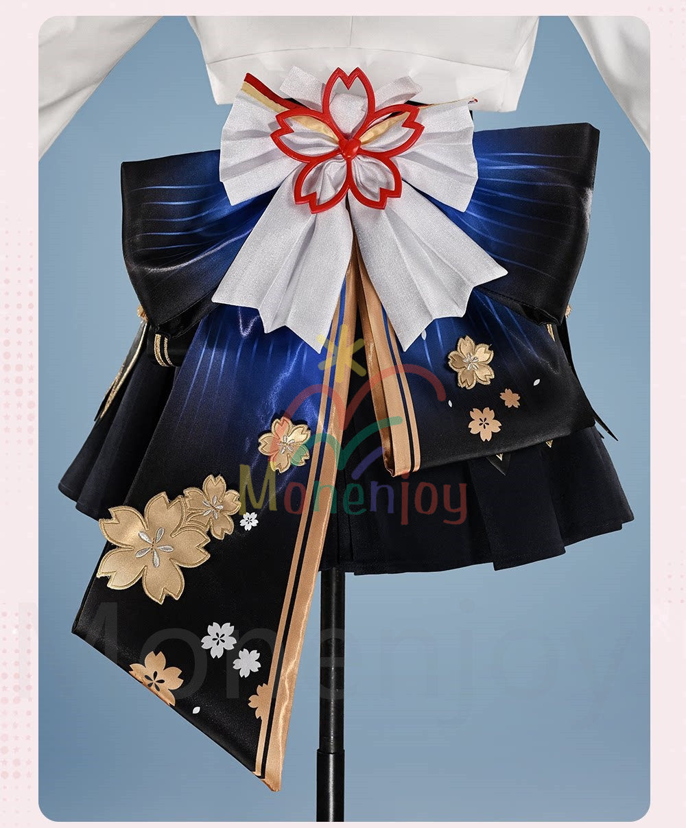 Monenjoy　崩壊スターレイル 緋英 コスプレ衣装　金属製パーツ更新　ひえい　コスチューム　ウィッグ＋日本刀＋ブーツ追加対応　 MONENJOY
