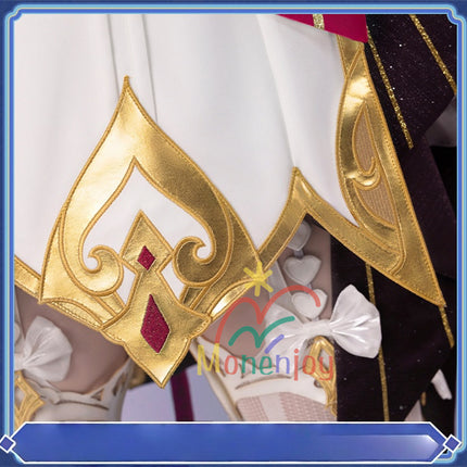 Monenjoy Genshin Escoffier One Piece Escoffier Cosplay Costume Ice God's Eye Chef 3D Resin Tail Genshin Fontaine