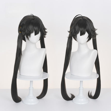 Monenjoy Arknights: Endfield Chen Qianyu วิกผมคอสเพลย์พร้อมหางม้า 80 ซม. และไรผมข้างละ 30 ซม. วิกผมเต็มตัวสำหรับงานอีเวนต์ 