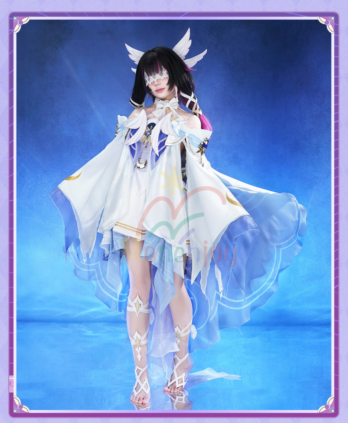 Monenjoy　原神　コロンビーナ　コスチューム衣装　少女　合金製パーツ　コスプレ　イベント　仮装　髪飾　ハロウィン