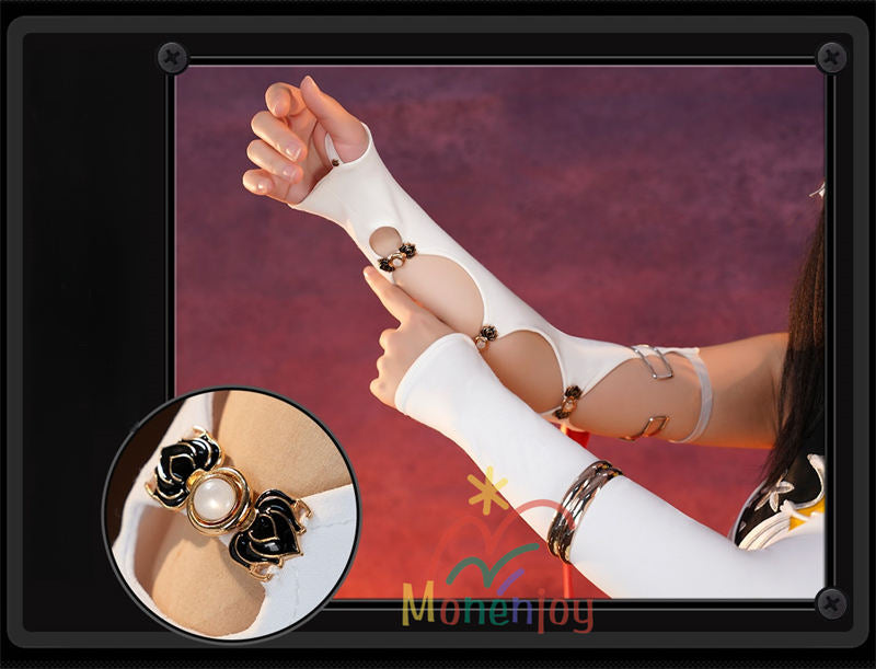 Monenjoy　ゼンゼロ 葉瞬光 　コスプレ　刺繍柄　 Ye Shunguang　2種類の形態選択 イェー・シュンガン　合金製パーツ　耳飾＋尻尾追加　コスプレ　　