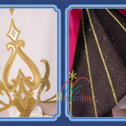 Monenjoy Genshin Escoffier One Piece Escoffier Cosplay Costume Ice God's Eye Chef 3D Resin Tail Genshin Fontaine