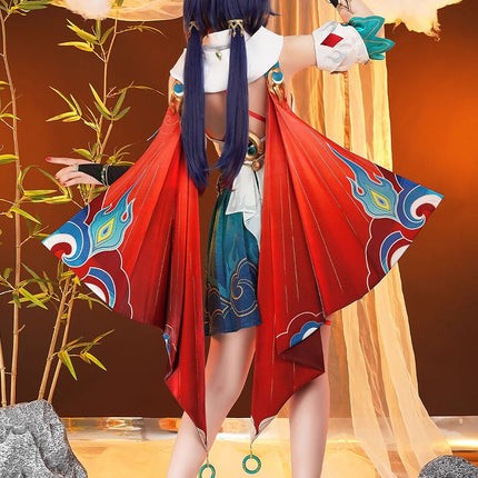 Monenjoy 崩壊スターレイル 雲璃（うんり） コスプレ衣装　ワンピース　礼服　かわいい　豪華アクセサリー　武器レプリカ追加可能 - Monenjoy