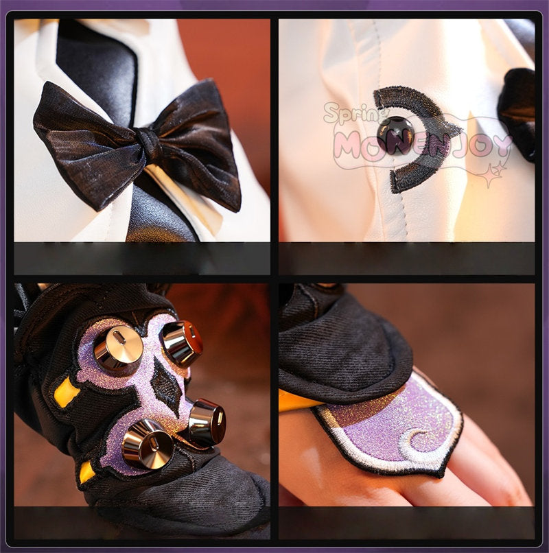 Monenjoy ゼンゼロ イドリー　コスプレ　マーフィー タコのシリオン　コスプレ衣装 (Yidhari/怪啖屋 タコ尻尾別途追加)　金属製パーツ　発光パーツ付