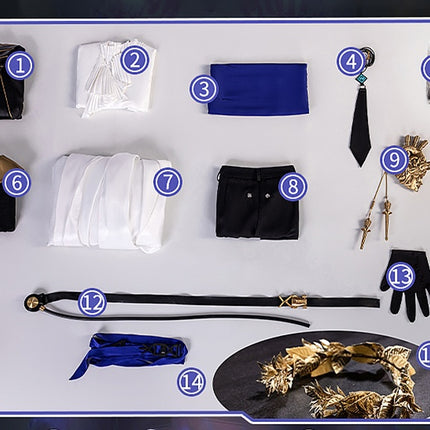 Monenjoy Arknights Phantom Cosplay Costume Event Resin Accessories Event Costume