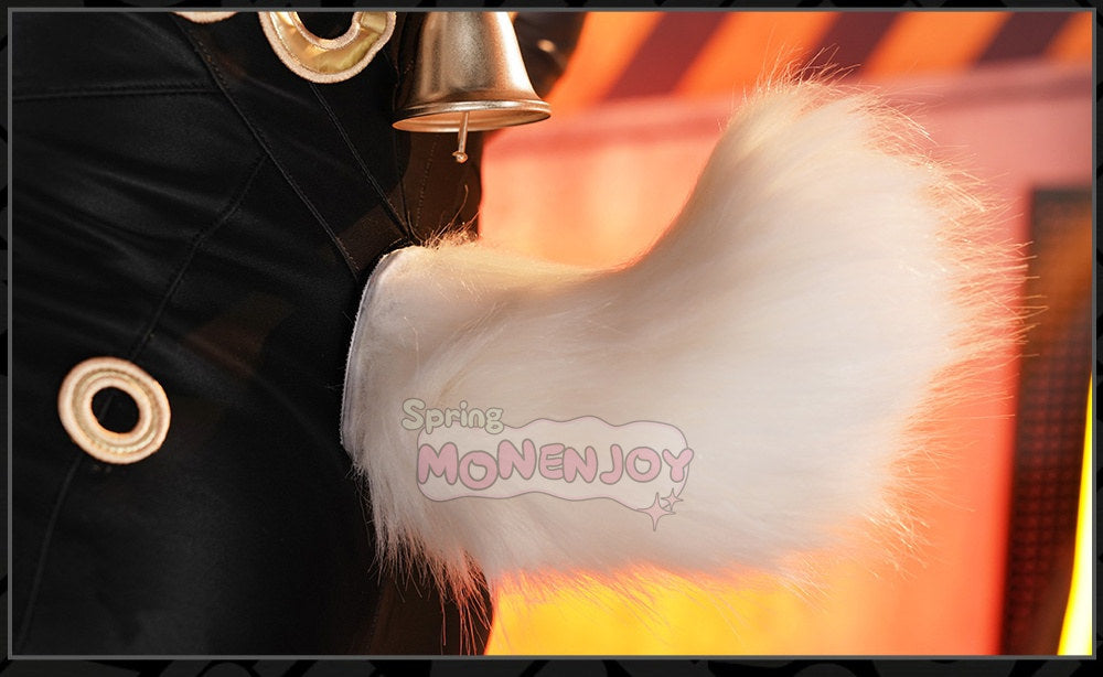 Monenjoy ゼンゼロ リュシア・エロウェン コスプレ衣装 金属パーツ 発光ギミック 鈴付き コスチューム