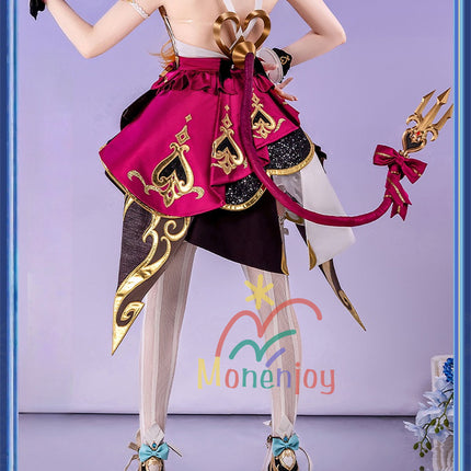 Monenjoy Genshin Escoffier One Piece Escoffier Cosplay Costume Ice God's Eye Chef 3D Resin Tail Genshin Fontaine