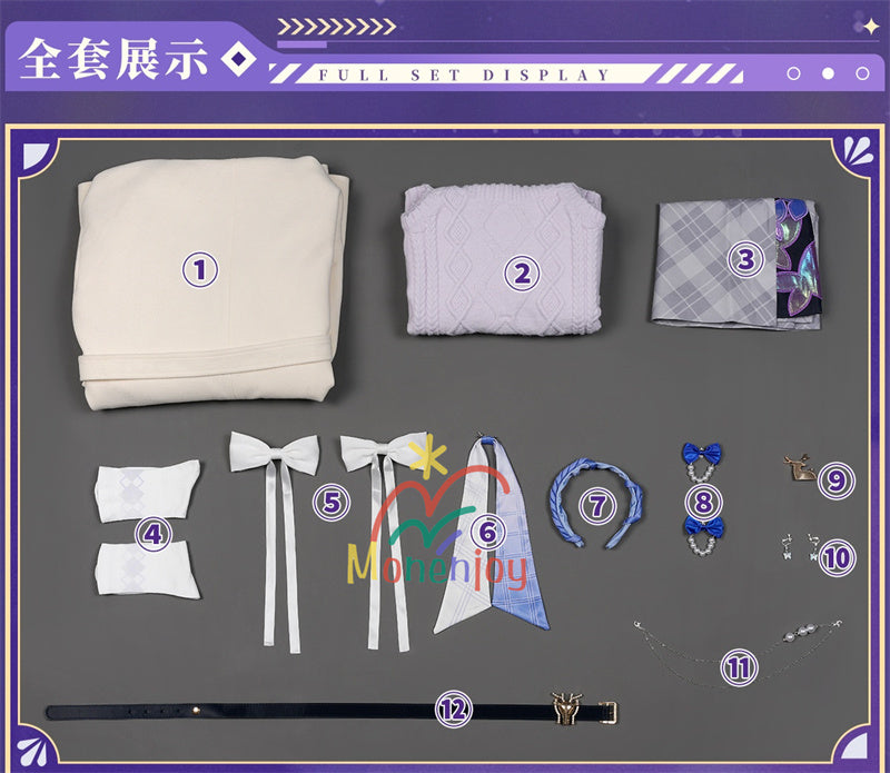 Monenjoy　崩壊スターレイル 　ラッキンコーヒー　コラボカフェ　ファイノン　キャストリス　日常服　コスチューム　 コスプレ衣装 日常服×コスプレ兼用 通常服　 高品質生地　イベント　印象服