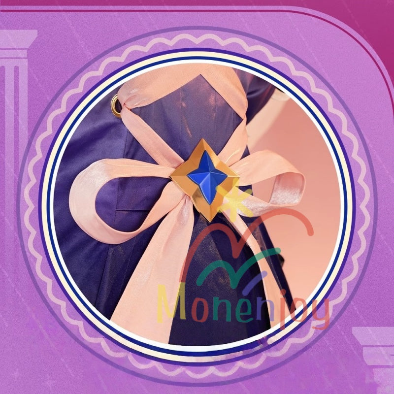 Monenjoy Collapsible Star Rail Cyrene Costume with Luxury Metal Decoration Cyrene Star Rail Cosplay Costume GS1449