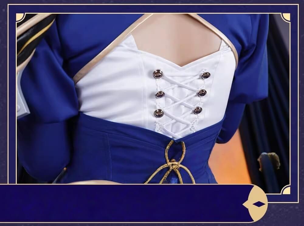 Monenjoy 崩壊スターレイル セイバー Saber　コスプレ衣装　ワンピース　戦闘服　ブルー色　イベントGS1423 - Monenjoy