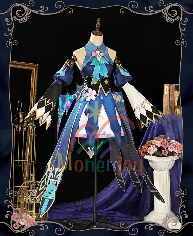 Monenjoy　崩壊スターレイル　ケリュドラ　コスプレ衣装　王冠＋翼付　イベント　ドレス　Cerydra　オクヘイマ　おもちゃ　