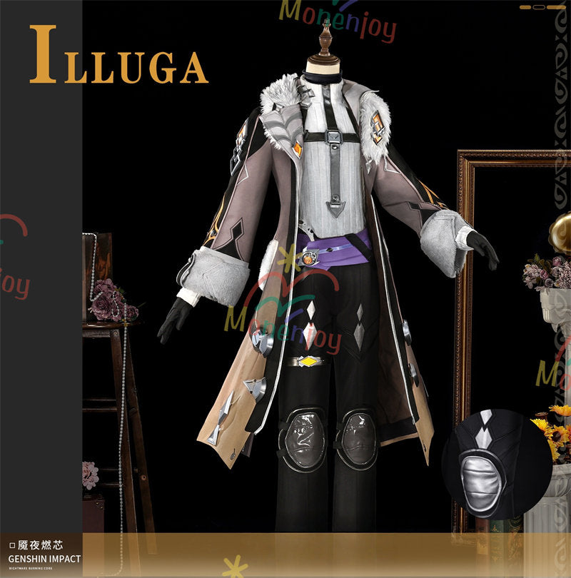 【翌日発送】漫屋小舗 イルーガ 原神 Sサイズ Mサイズ コスプレ衣装 ラドー 部分サイズ納品 原神 イルーガ コスプレ衣装 Monenjoy 3D樹脂パーツ付