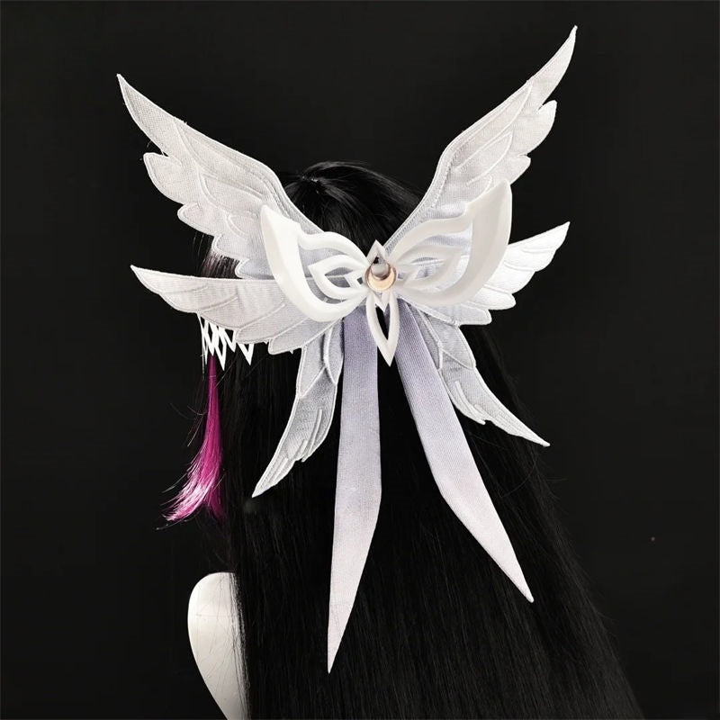 Monenjoy 原神 コロンビーナ コスプレ衣装　少女　コスチューム　髪飾り＋アイマスク付　3ｄ樹脂製パーツ　 ナドクライ編 執行官 月の少女 Damselette Columbina コスプレ衣装　ジャカード生地 コスチューム