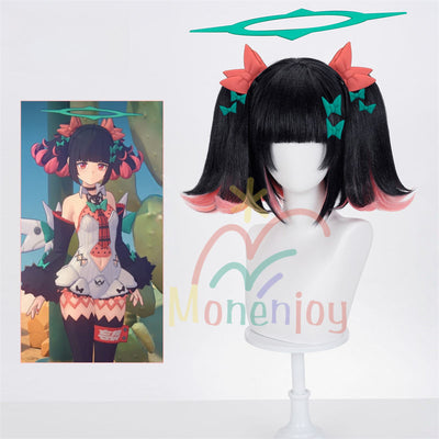 Monenjoy ゼンレスゾーンゼロ  南宮羽 鬘　35cm　コスプレ　ウィッグ  バーチャルアイドル　カツラ　妄想エンジェル　仮装