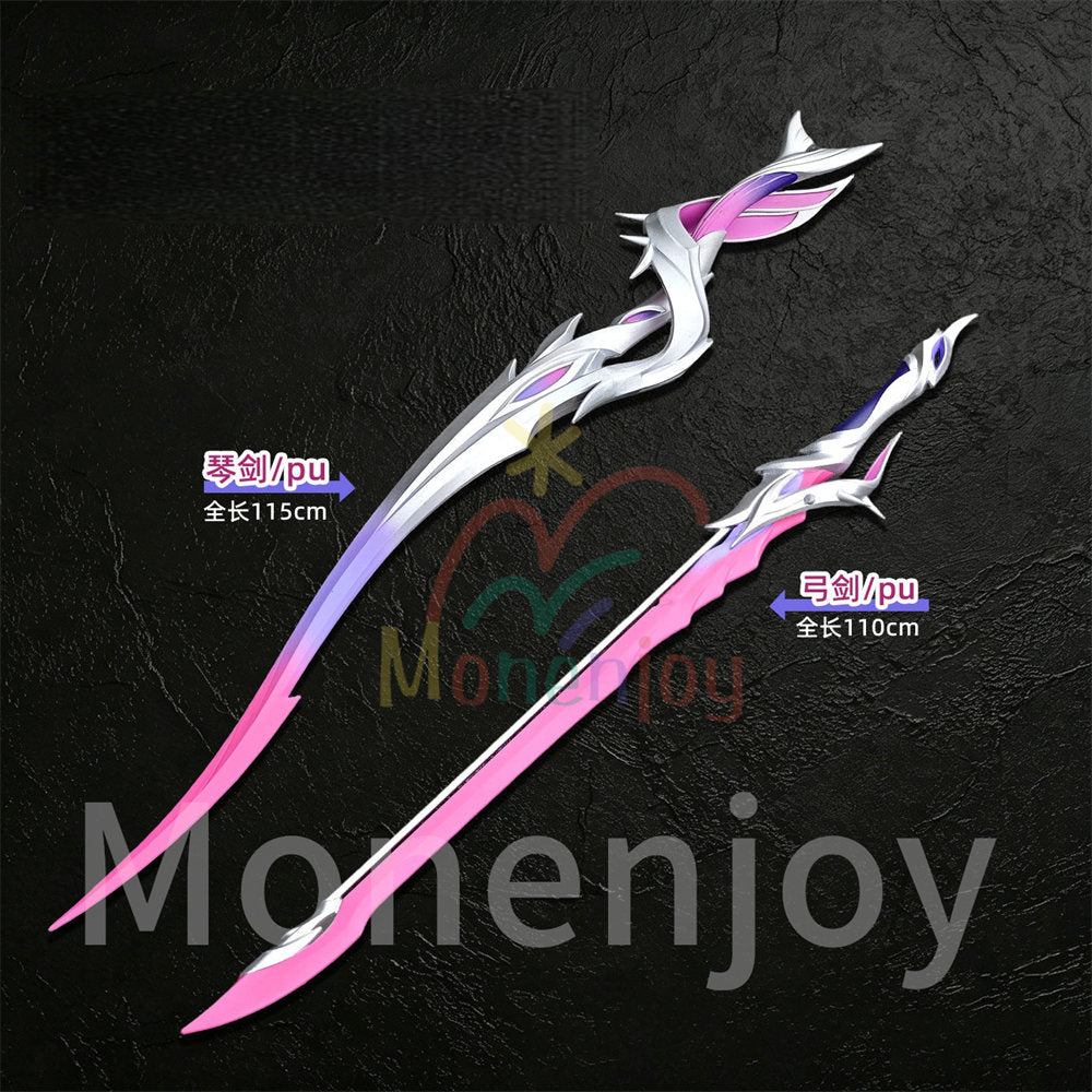 Monenjoy　崩壊スターレイル　セイレンス コスプレ道具　  剣士　  琴剣　  弓  剣  115cm　110cm　モチーフ武器　PU材質　レプリカ MONENJOY