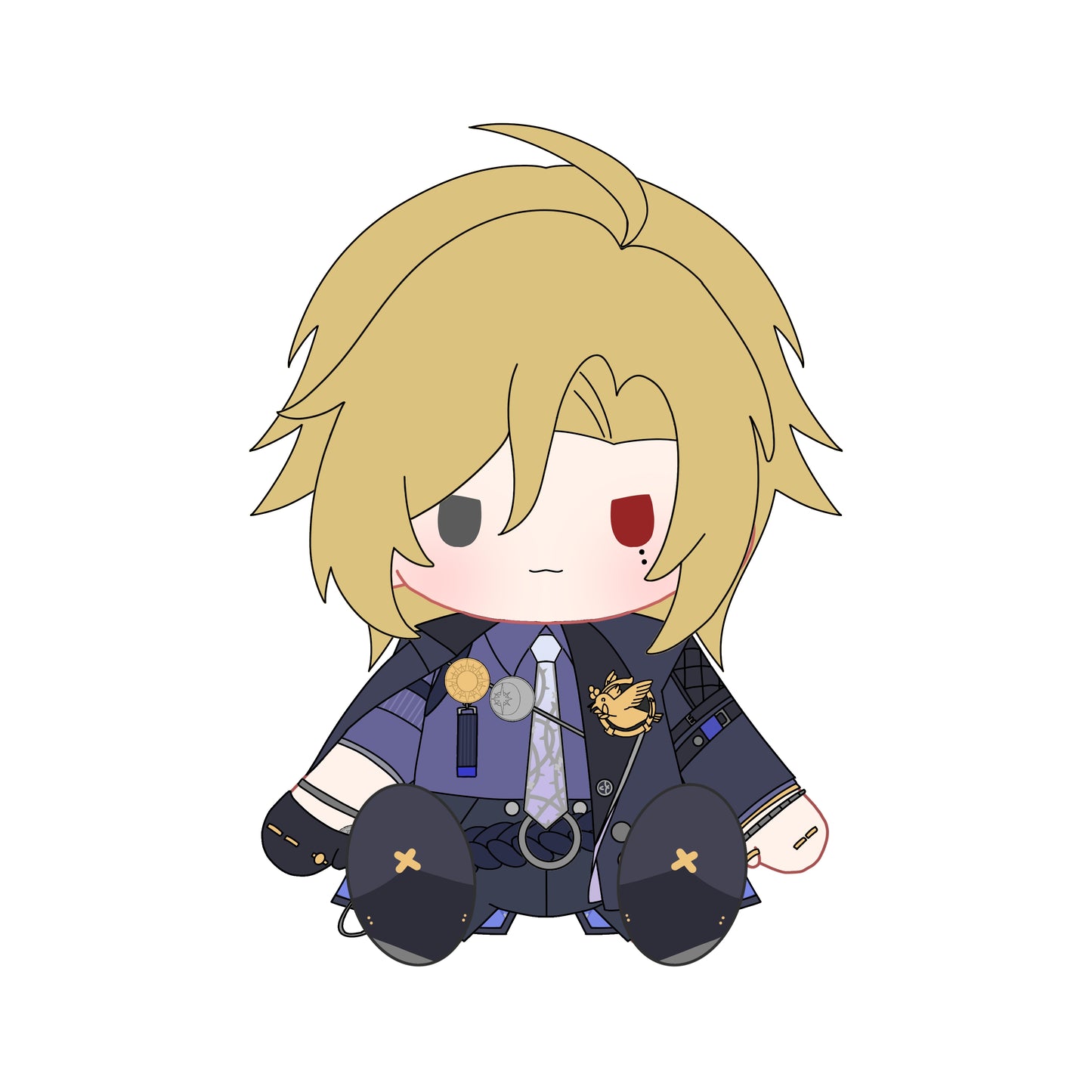 Monenjoy　ゼンレスゾーンゼロ　 ヒューゴ 着せ替え可能　綿人形 40cm　ぬいぐるみ　（座り姿勢タイプ） 同人ハンドメイドドール　 　モッキンバード 【予約販売・ロット別発送】 中国輸入品 　 ゼンゼロ　