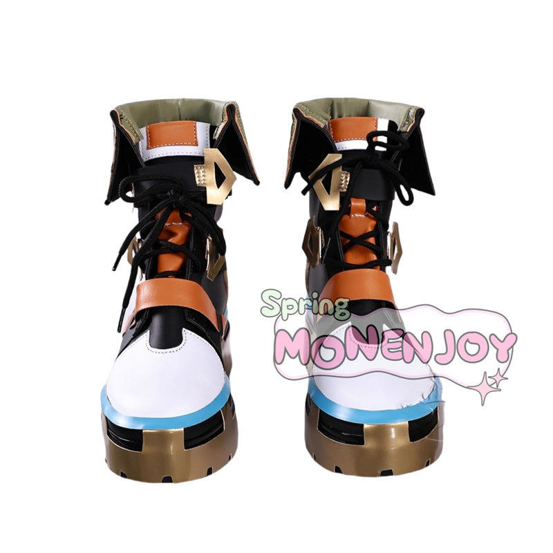 Monenjoy 原神 ベネット コスプレ道具　ブーツ　靴　新コスチューム「燃えろ！ラクガキ大冒険　ハロウィン　イベント