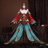 Monenjoy　原神 アリス コスプレ衣装　コスチューム　帽子付　3d樹脂製パーツ　炎元素の神の目付　ナド・クライ編　魔術師　魔女　仮装　モンド / 魔女会 MONENJOY