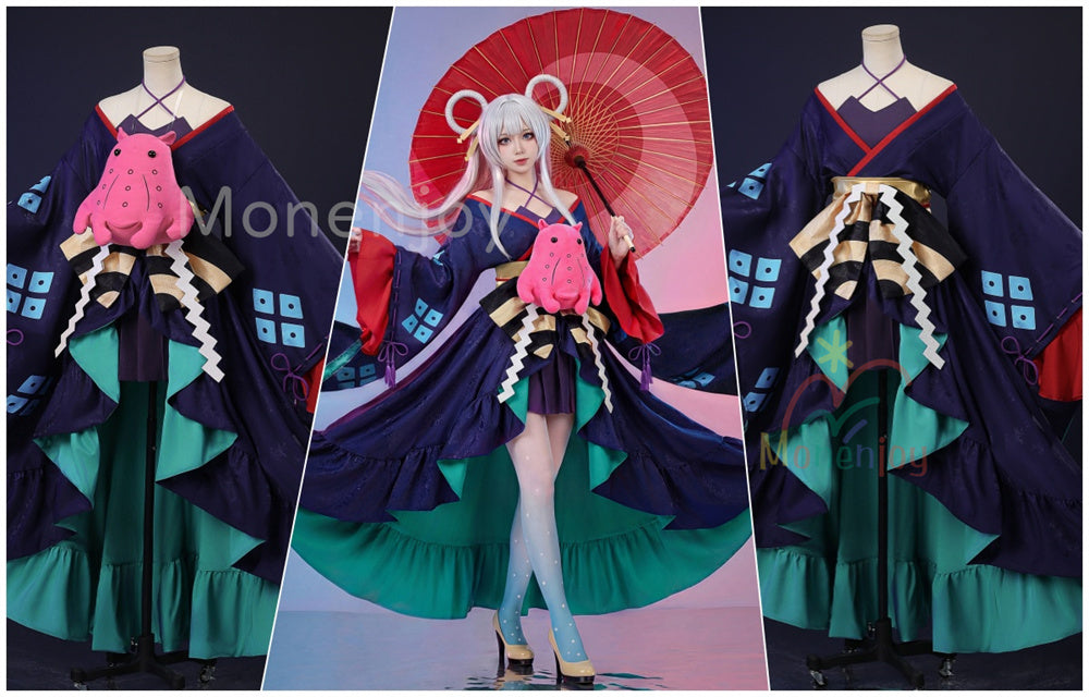 Monenjoy 超かぐや姫  月見ヤチヨ　ジャカード生地 コスプレ衣装　ぬいぐるみ追加　コスチューム　イベント　和服 MONENJOY