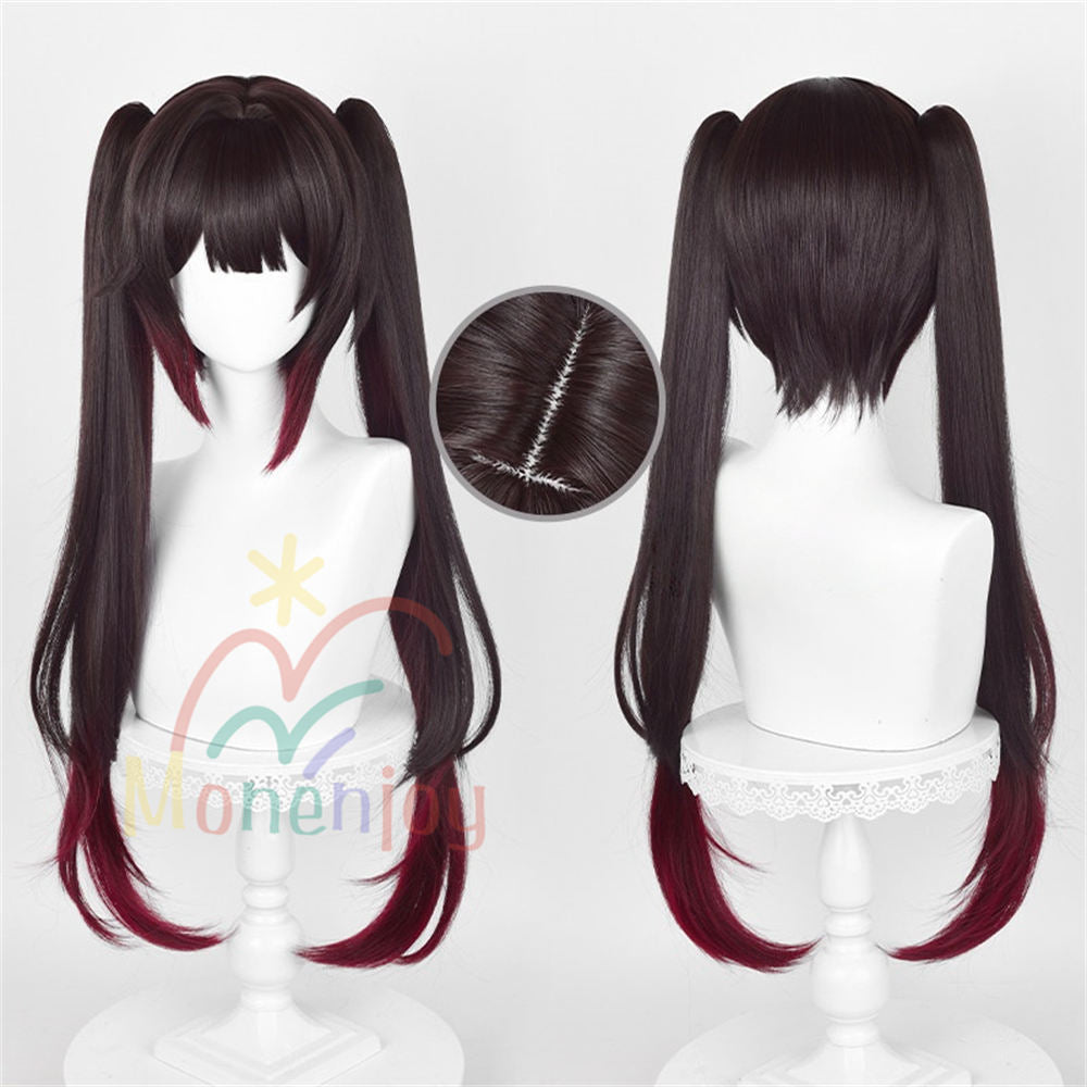 Monenjoy　崩壊スターレイル 花火 ウィッグ　72cm　鬘　コスプレ道具　カツラ　2次元　イベント舞台対応　自然感　　耐熱ウィッグ Monenjoy