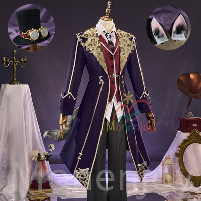 Monenjoy アイデンティティ5　写真家　ジョゼフ　月下の紳士　コスプレ衣装　帽子＋耳飾付　第五人格/IdentityV　コスチューム MONENJOY