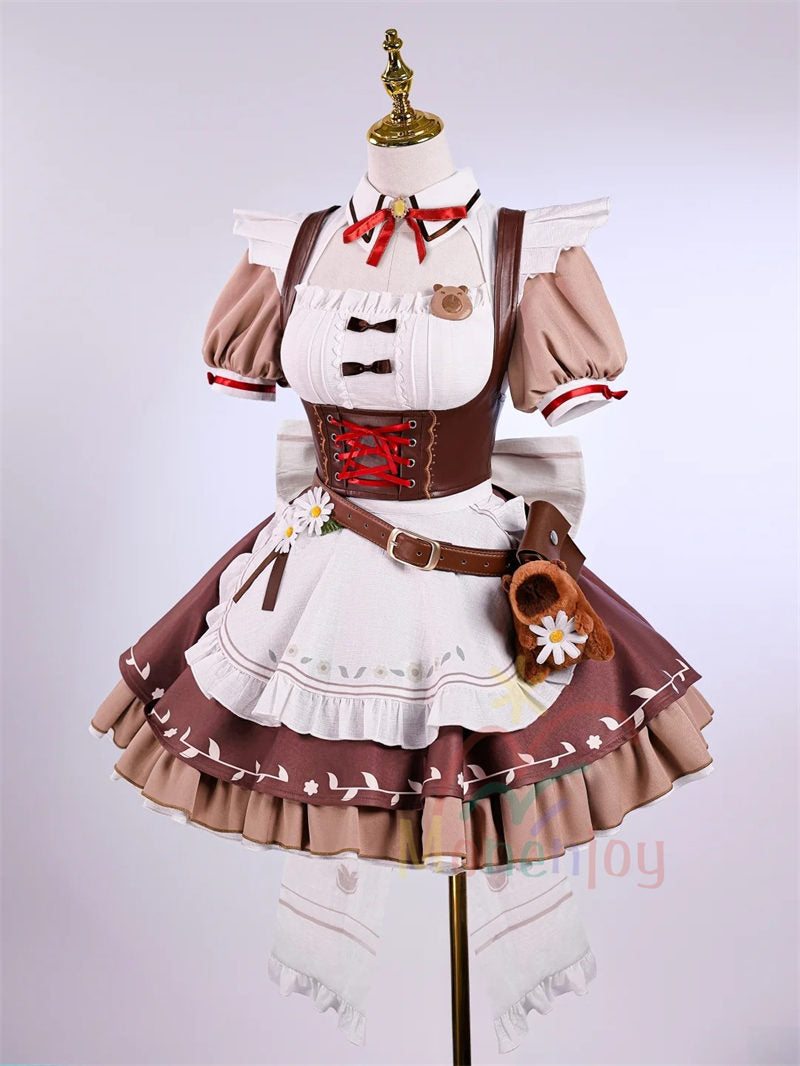 Monenjoy 鳴潮 韓国コラボ千咲ちゃん 　コスプレ衣装　メイド服　可愛い　コーヒーメイド服　イベント