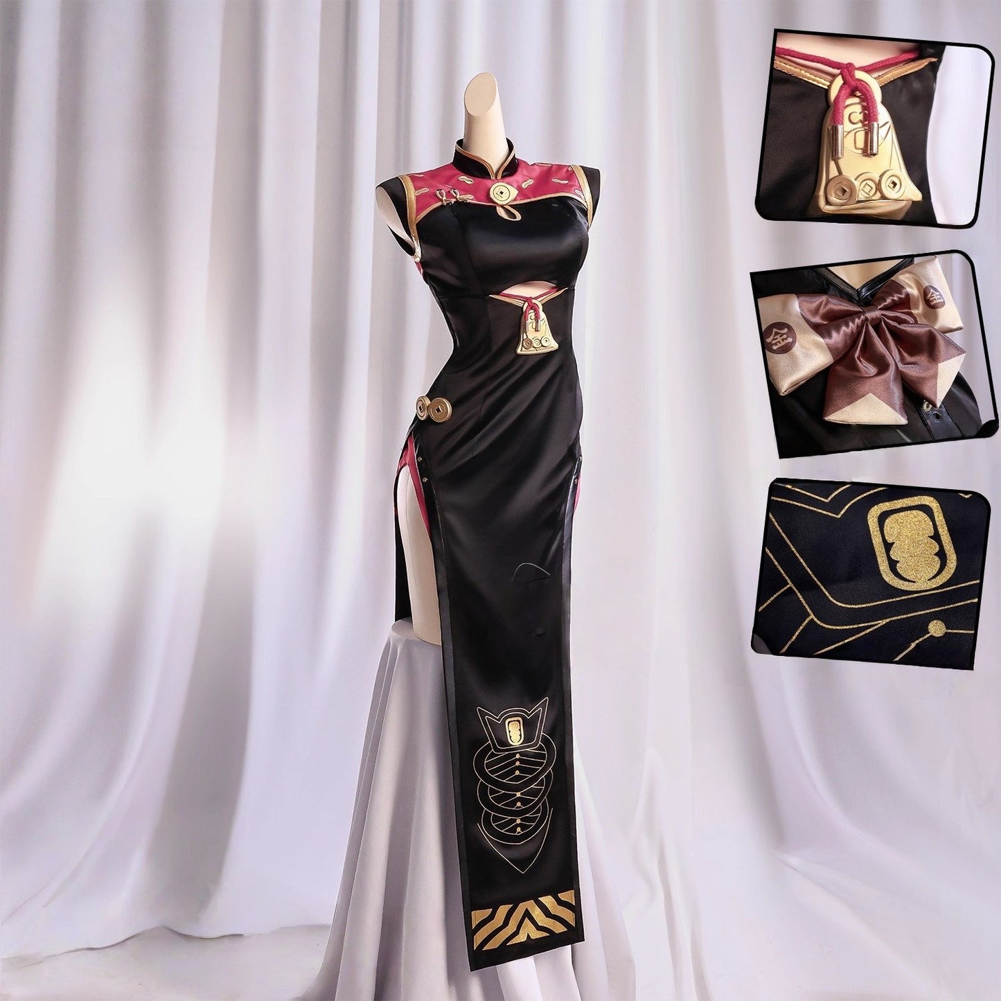 【在庫限りセール 終了間近】Monenjoy  ゼンレスゾーンゼロ　紅豆　コスプレ衣装 チャイナドレス 茶楼 飲茶仙　3d樹脂パーツ　Sweety　ゼンゼロ/ZZZ NPC　イベント