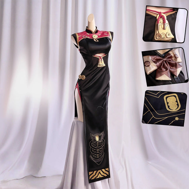 Monenjoy  ゼンレスゾーンゼロ　紅豆　コスプレ衣装 チャイナドレス 茶楼 飲茶仙　3d樹脂パーツ　Sweety　ゼンゼロ/ZZZ NPC　イベント