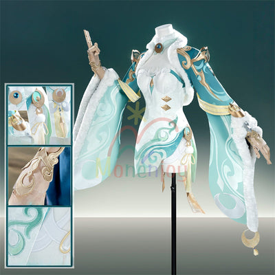 Monenjoy　原神 茲白 コスプレ衣装　白馬の仙人　金属パーツ　コスチューム　Luan4　イベント　仮装