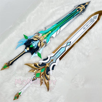 Monenjoy 原神 ファルカ 両手剣 西風騎士団の大団長 空月の歌  ナド・クライ 武器モデル　コスプレ道具　120cmと115cm　