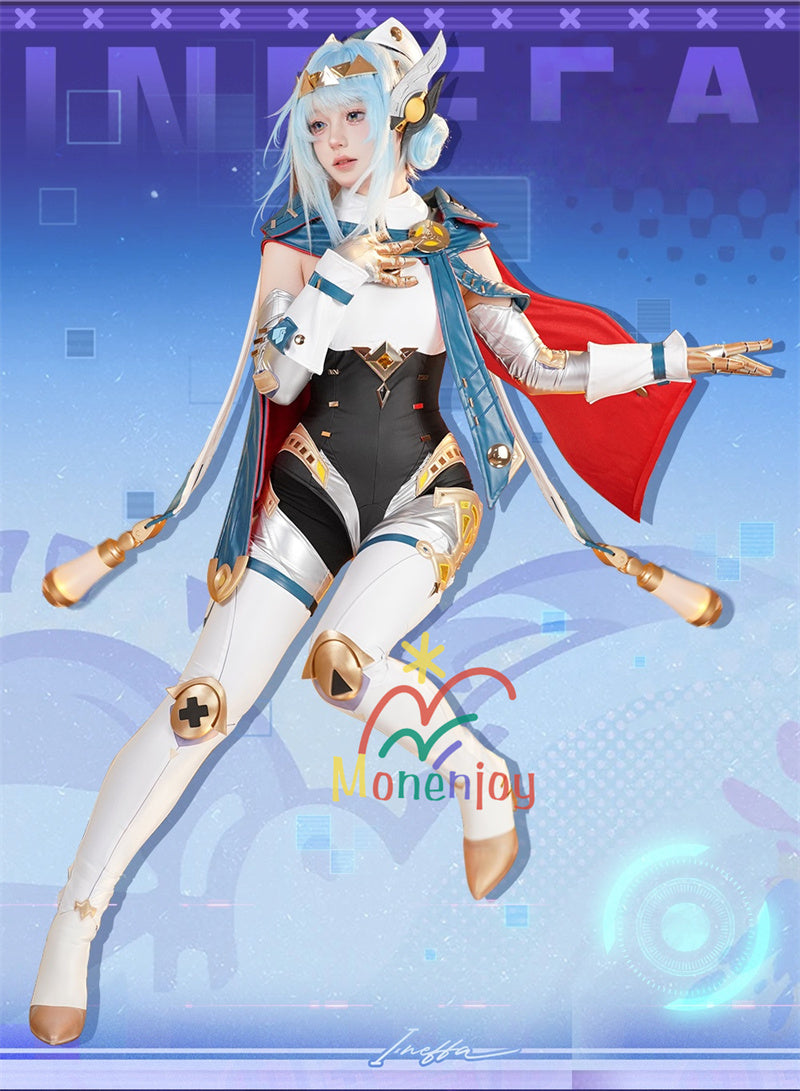 納品一掃セール！売り切れ次第終了 Monenjoy  原神 イネファ コスプレ衣装　Ineffa ロボット　イヤホーン＋帽子＋腿カバー付　 完全再現コスプレ 新星の駆動 ロボ娘 ハロウィン