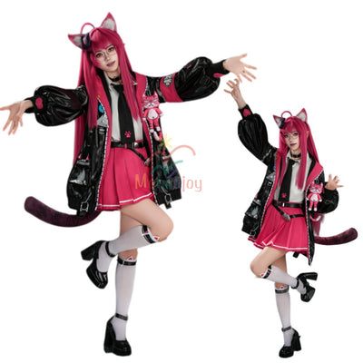 Monenjoy　NTE ナナリ 　コスプレ衣装　ネバエバ　コスチューム　イベント　耳飾付　ハロウィン舞台対応 Monenjoy