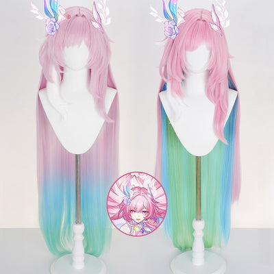 Monenjoy　崩壊スターレイル  キュレネ ウィッグ　スタレ　グラデーションカラーウィッグ　Cyrene　120cm　カラーブロックウィッグ　コスプレ道具Gswig006