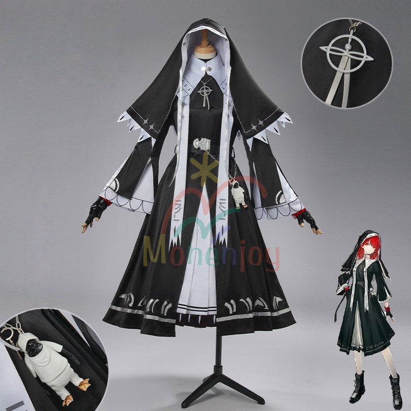 Monenjoy アークナイツ 新約エクシア　 シスター服　コスプレ衣装 高再現度 戦闘服デザイン　 Exusiai the New Covenant