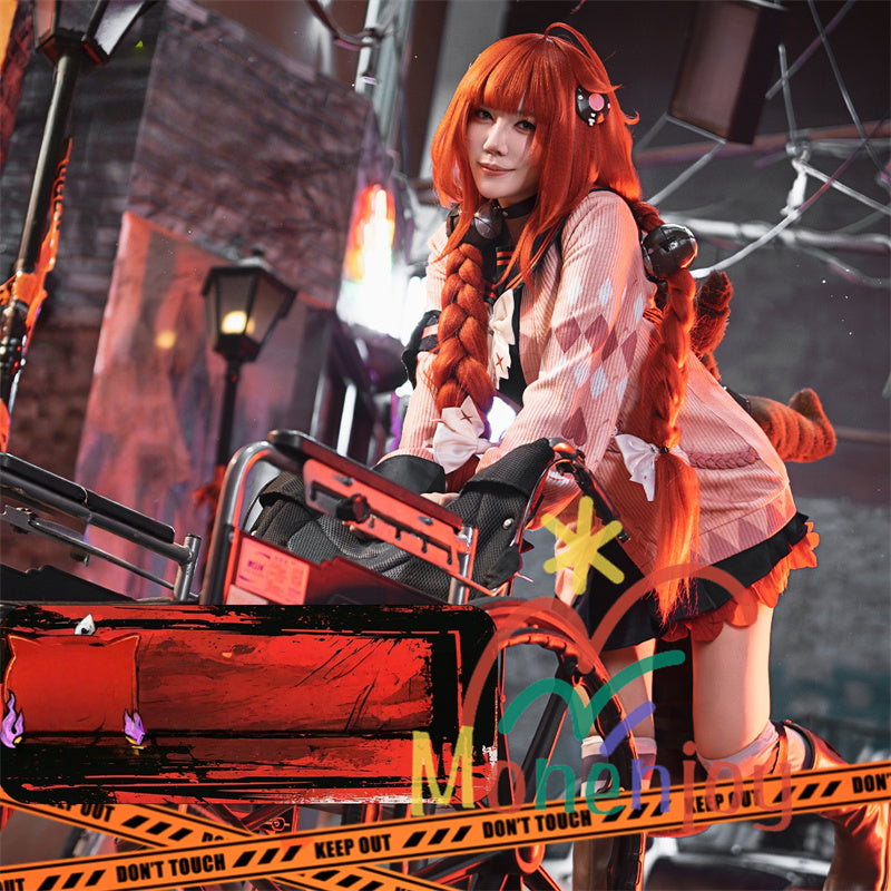 Monenjoy Zenless Zone Zero Ukinami Yuzuha ชุดคอสเพลย์ ชุดกะลาสี Kaidanya พร้อมกระเป๋าและเครื่องประดับผม กระโปรงสั้น หาง Tanuki และชุด Kamachi (อุปกรณ์เสริม) สำหรับกิจกรรมและของเล่น มีตุ๊กตา Tanuki (อุปกรณ์เสริม) จำหน่าย