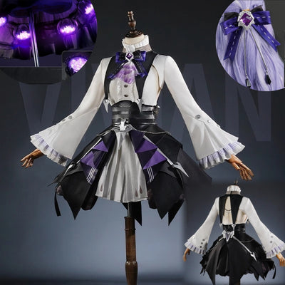 Monenjoy　ゼンレスゾーンゼロ　ビビアン　コスプレ衣装　ゴスロリ風　ロリータ系　ゴシックロリータ用発光パーツ　ワンピースGS1187 - Monenjoy