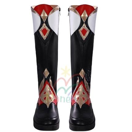 Monenjoy Genshin Impact Dahlia Shoes Cosplay Costume Dahlia Boots Artificial Leather Event GS1432