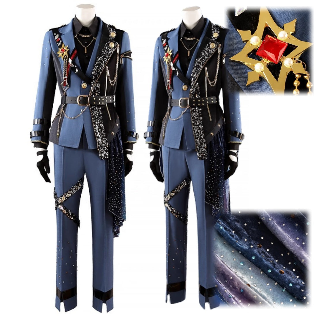 「受注製品」Monenjoy　プロジェクトセカイ×あんさんぶるスターズ 鏡音レンとKAITO 東雲彰人天馬司青柳冬弥神代類漣ジュン守沢千秋瀬名泉逆先夏目 コスプレ衣装　礼服　舞台服 - Monenjoy