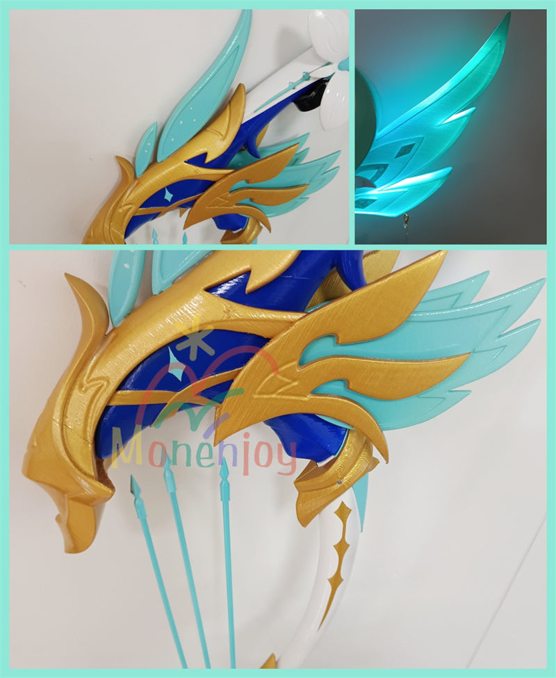 Monenjoy 原神 ウェンティ 弓 コスプレ道具 暁を告げる歴史 110cm PVC+PLA 発光モデル  高品質武器レプリカ