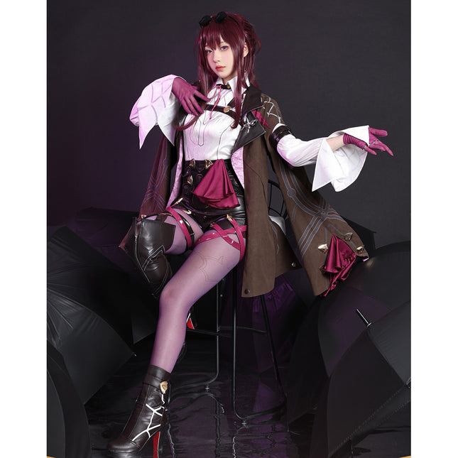 Monenjoy 崩壊スターレイル カフカ コスプレ衣装 イベント 仮装 人工革生地 豪華アクセサリー GS1223 - Monenjoy