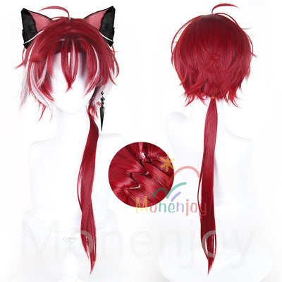 Monenjoy　アークナイツ　ベッローネ Bellone　ウィッグ　カツラ　75cm　耐熱ウィッグ　自然感  Arknights　Mサイズ フリーサイズ フルウィッグ 自然 かつら ハイトーン カール ストレート  wig 撮影道具 MONENJOY