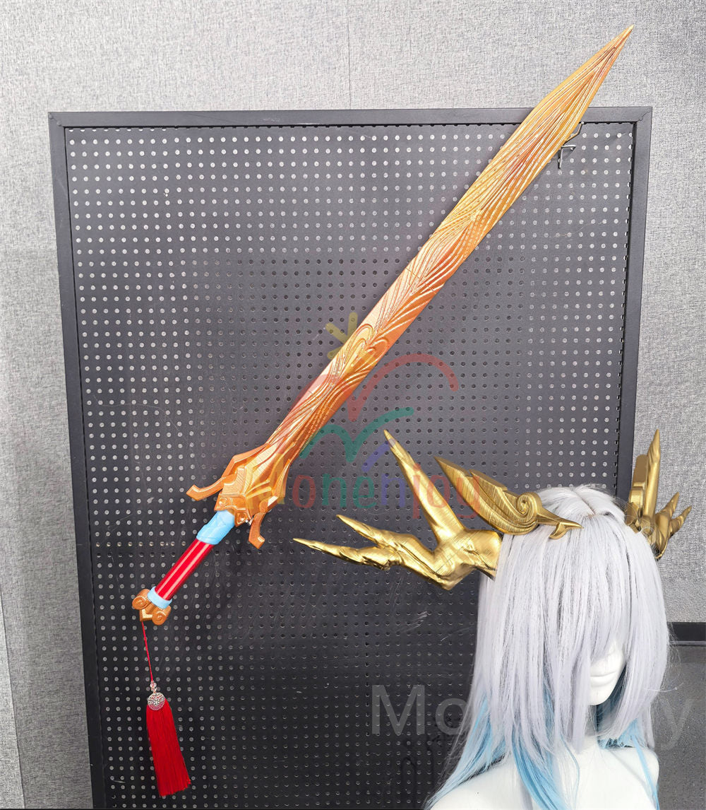 Monenjoy　アークナイツ 音律聯覚2026 司霆レイズ コスプレ道具　角　剣モデル　Leizi the Thunderbringer　イベント舞台対応 MONENJOY