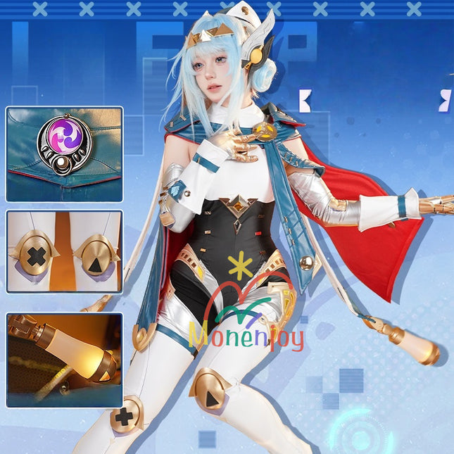 Monenjoy  原神 イネファ コスプレ衣装　Ineffa ロボット　イヤホーン＋帽子＋腿カバー付　 完全再現コスプレ 新星の駆動 ロボ娘 ハロウィン